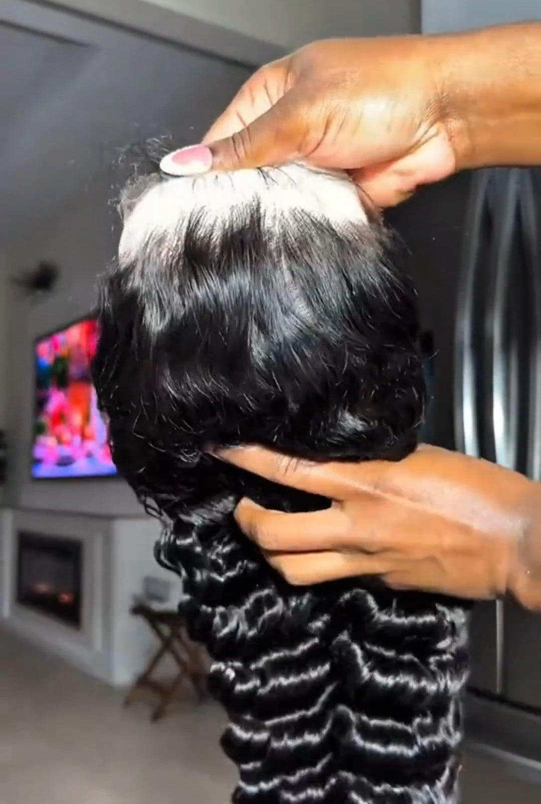 Rose Hair Love Curly Wave 13x6 HD Lace Wig Human Hair Wig 250% High Density