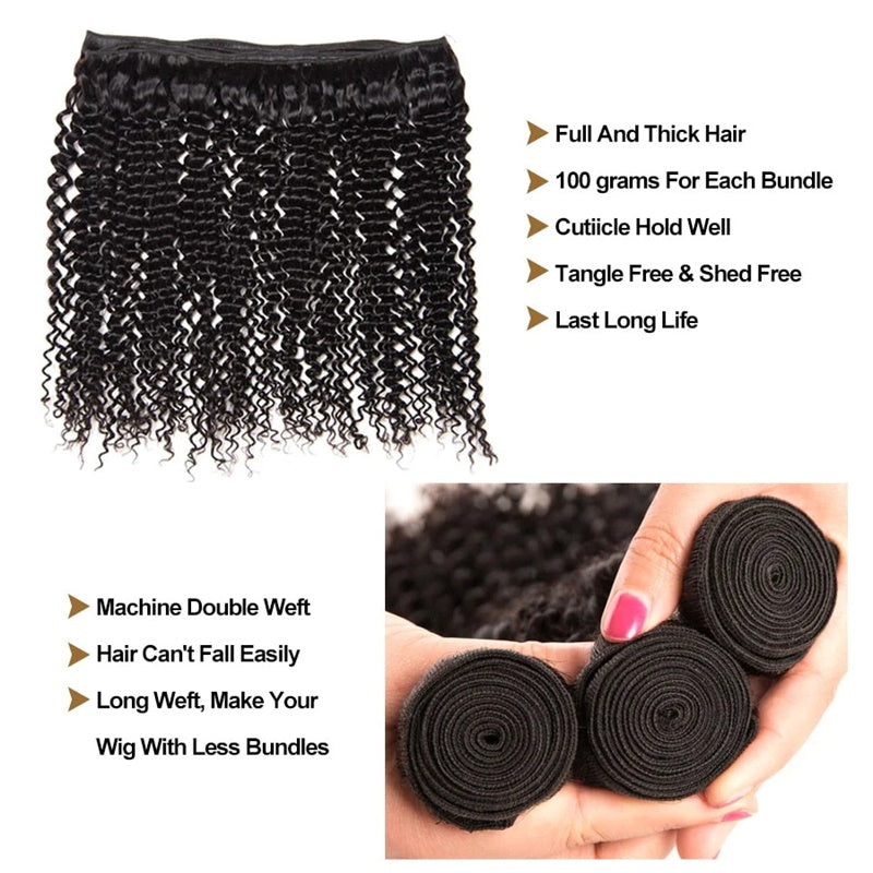 Rose Hair 10A Grade 1 Bundle Kinky Curly Brazilian Virgin Hair Bundles