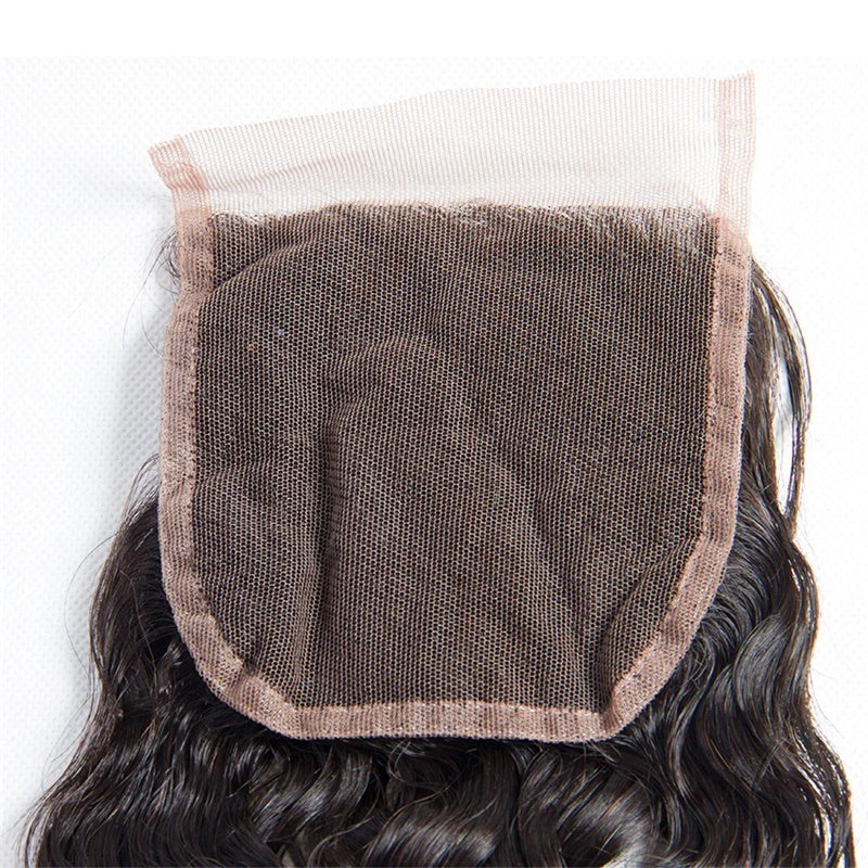 Rose Hair 1Pcs Water Wave 4x4 Lace Closure Brazilian Virgin Hair