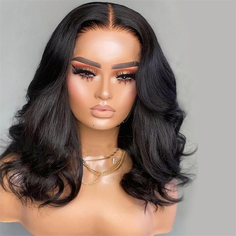 Rose Hair Body Wave 13x4 lace Front Bob Wig Human Hair Wig