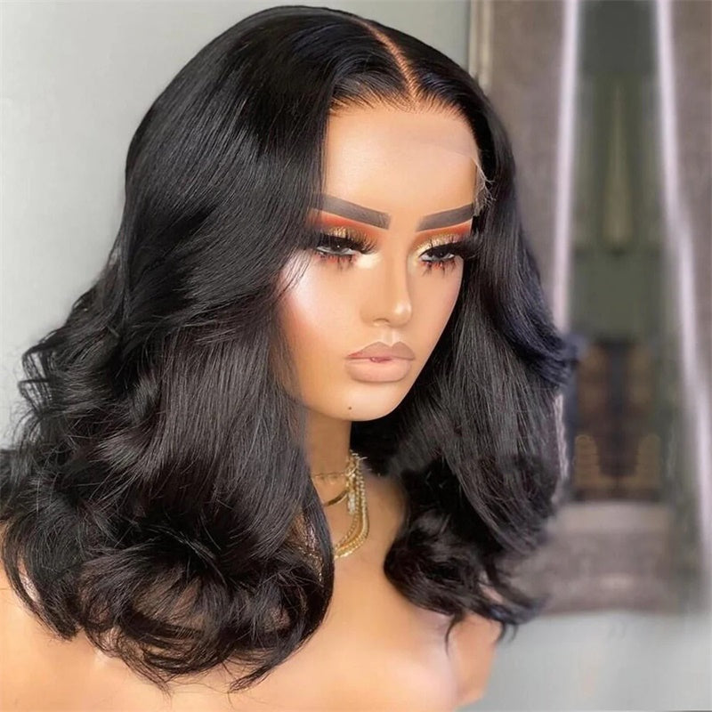 Rose Hair Body Wave 13x4 lace Front Bob Wig Human Hair Wig