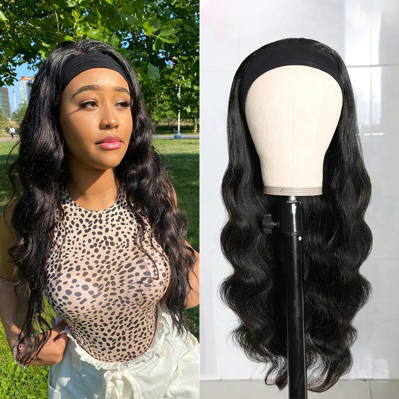 Rose Hair Body Wave Headband Wig Human Hair Wig