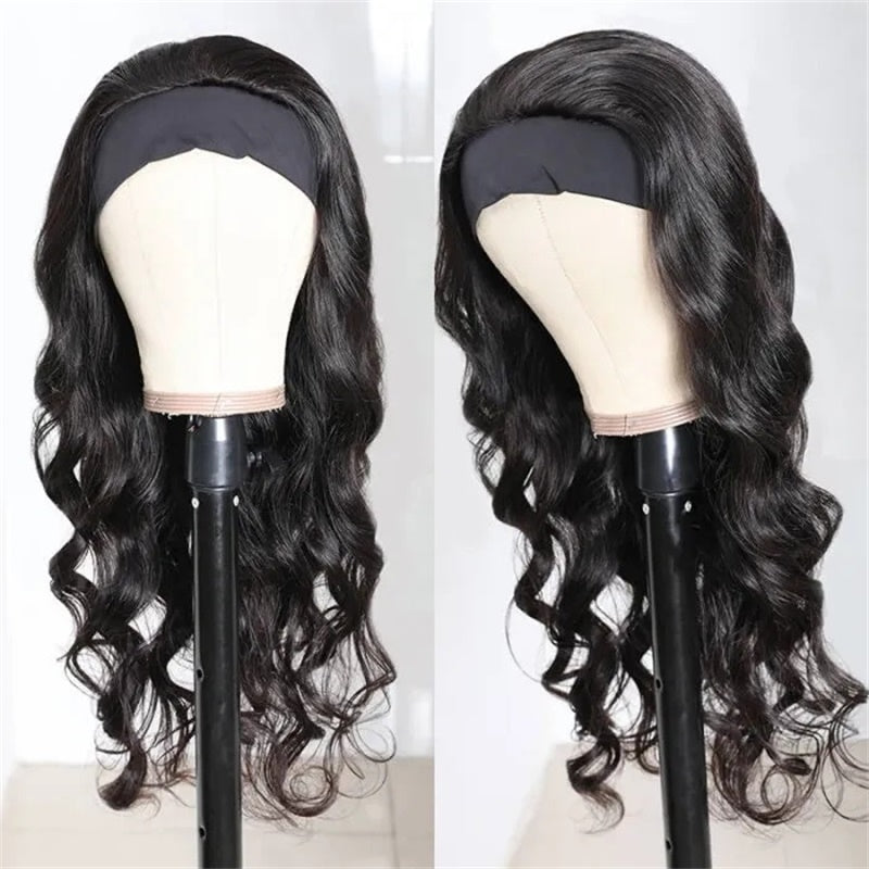 Rose Hair Body Wave Headband Wig Human Hair Wig