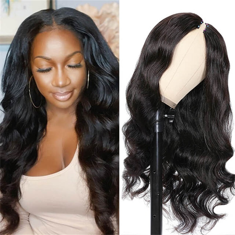 Rose Hair Body Wave V Part Wig Human Hair Wig