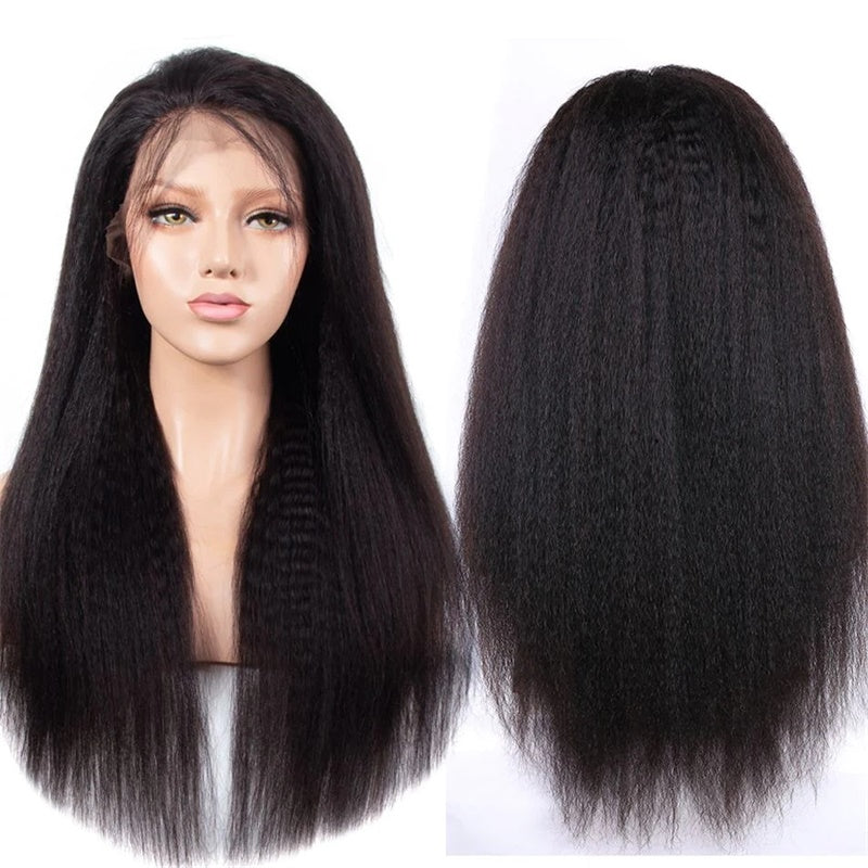 Rose Hair Kinky Straight 13x6 Lace Front Wig Human Hair Wig