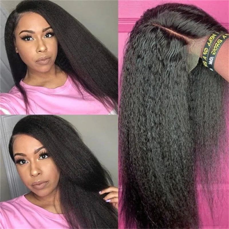 Rose Hair Kinky Straight 5x5 HD Lace Wig Human Hair Wig