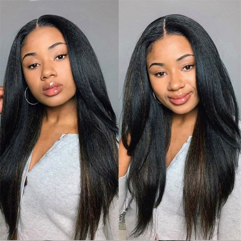 Rose Hair Kinky Straight Full Lace Wig Human Hair Wig