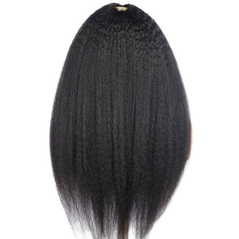Rose Hair Kinky Straight V Part Wig Human Hair Wig