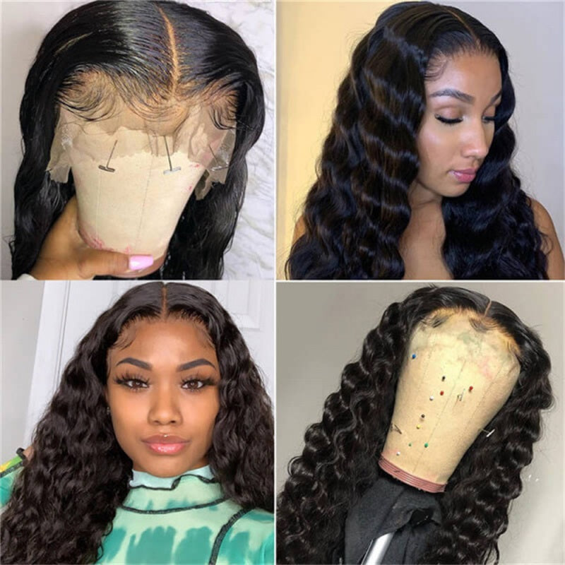 Rose Hair Loose Deep Wave 4x4 Lace Closure Wig Human Hair Wig