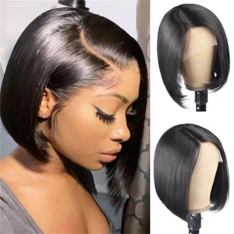 Rose Hair Straight Hair 13x4 Bob Wig Human Hair Wig