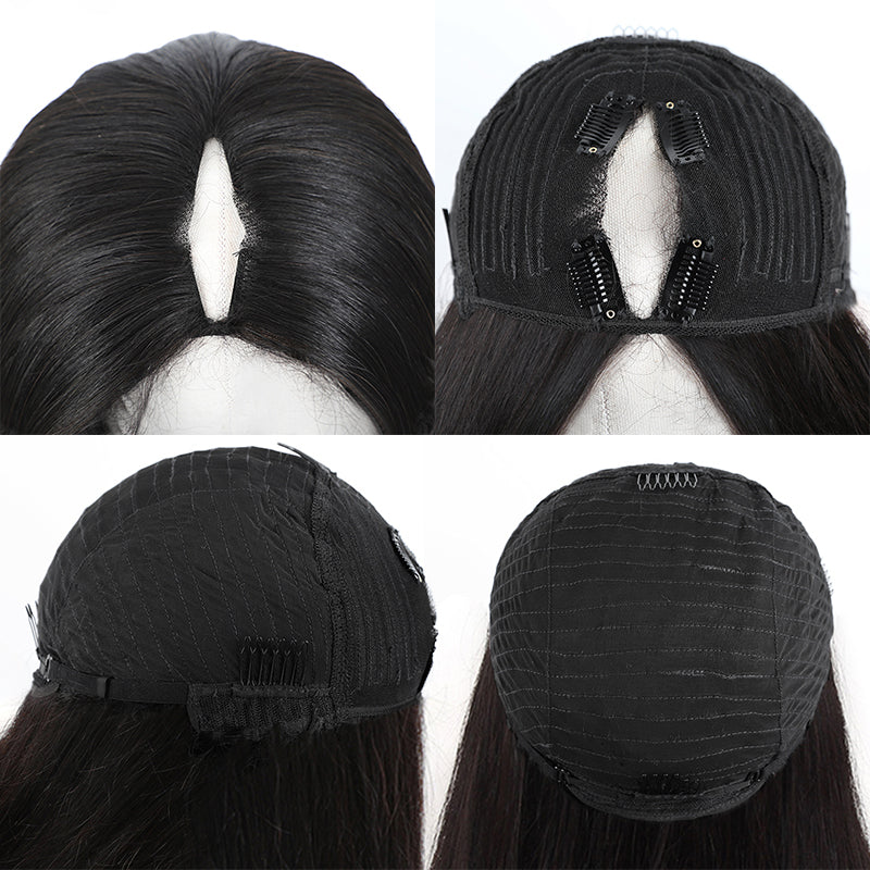 Rose Hair Straight Hair V Part Wig Human Hair Wig