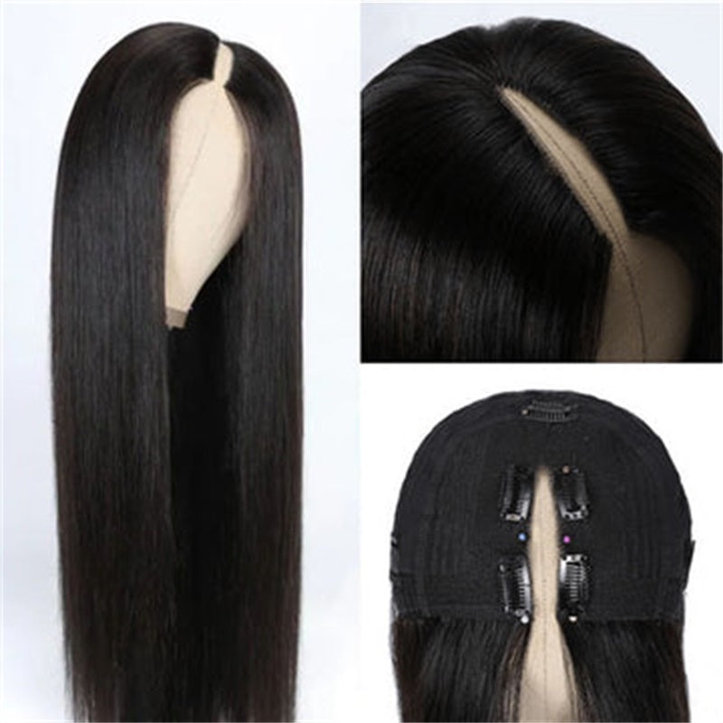 Rose Hair Straight Hair V Part Wig Human Hair Wig