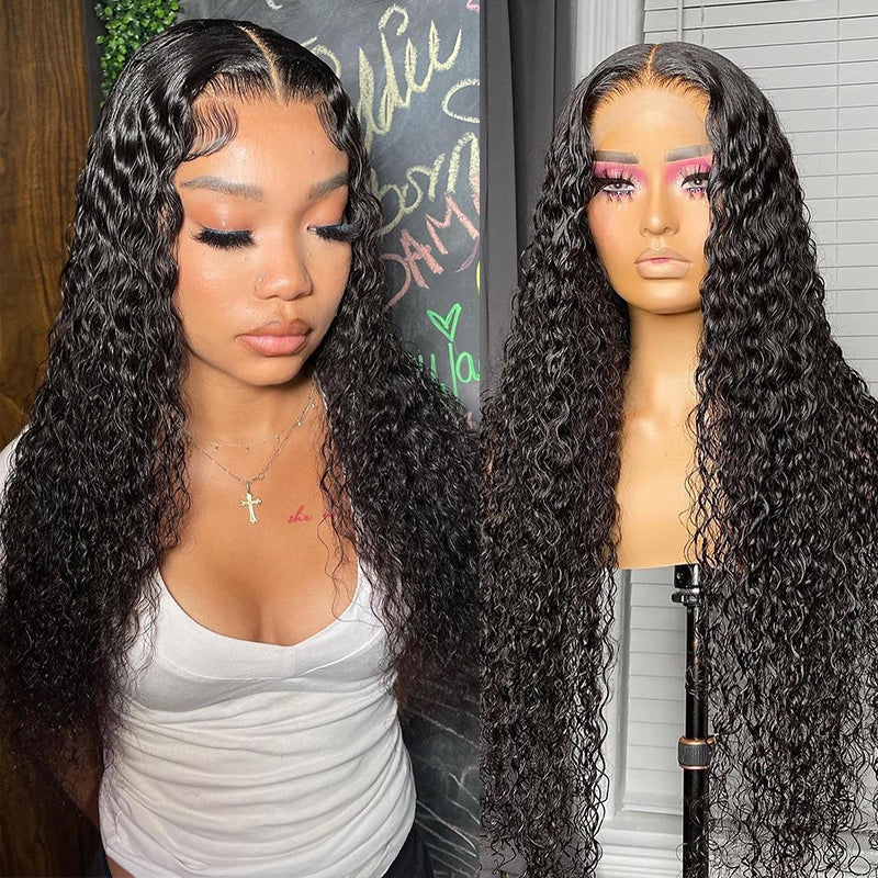 Rose Hair Water Wave 4x4 Lace Closure Wig Human Hair Wig
