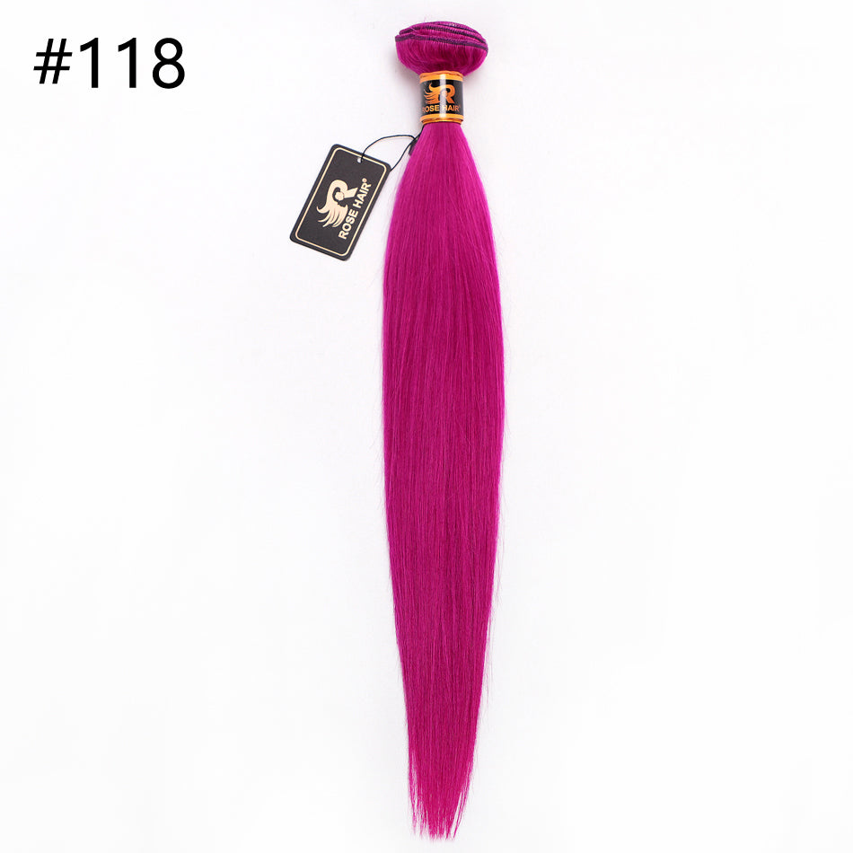 10A Grade 1PC Straight Color Best Brazilian Virgin Hair Bundles - Rose Hair