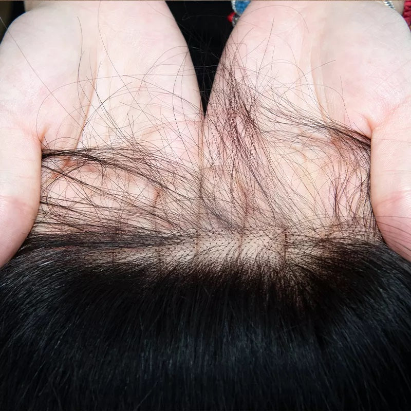 10A Grade 3 Bundles Brazilian Virgin Hair With 1 PCS Per Plucked 13*4 HD Lace Frontal All Texture - Rose Hair