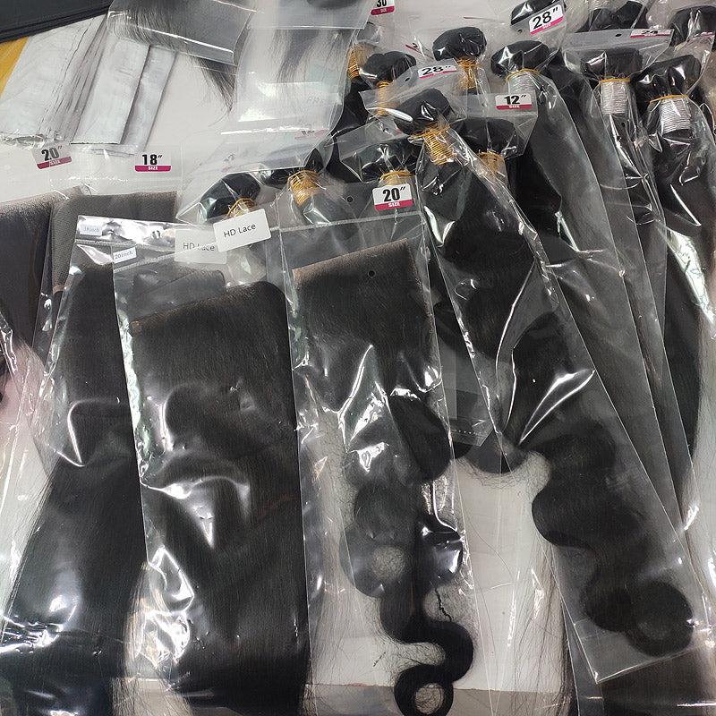 15A Grade Hair Bundles with 4*4 Lace Closure 13*4 Lace Frontal Package Deal - Rose Hair