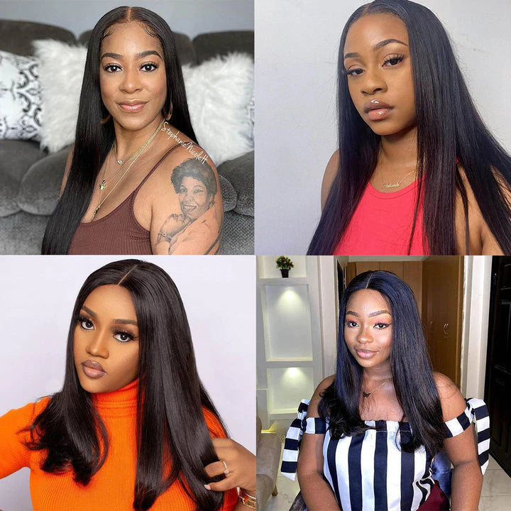 Flash Sale Natural Straight Hair 4x4 Lace Closure Wig-Rose Hair