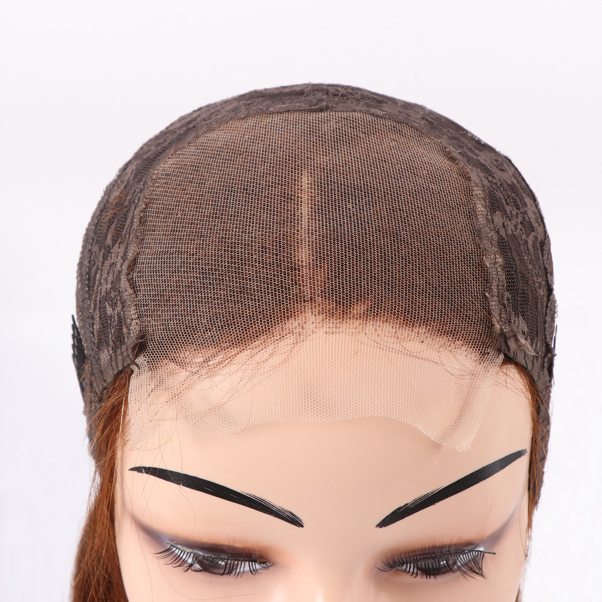 4*4 Lace Closure Human Hair Bob Wigs Middle Part Fashion Color Straight Hair - Rose Hair