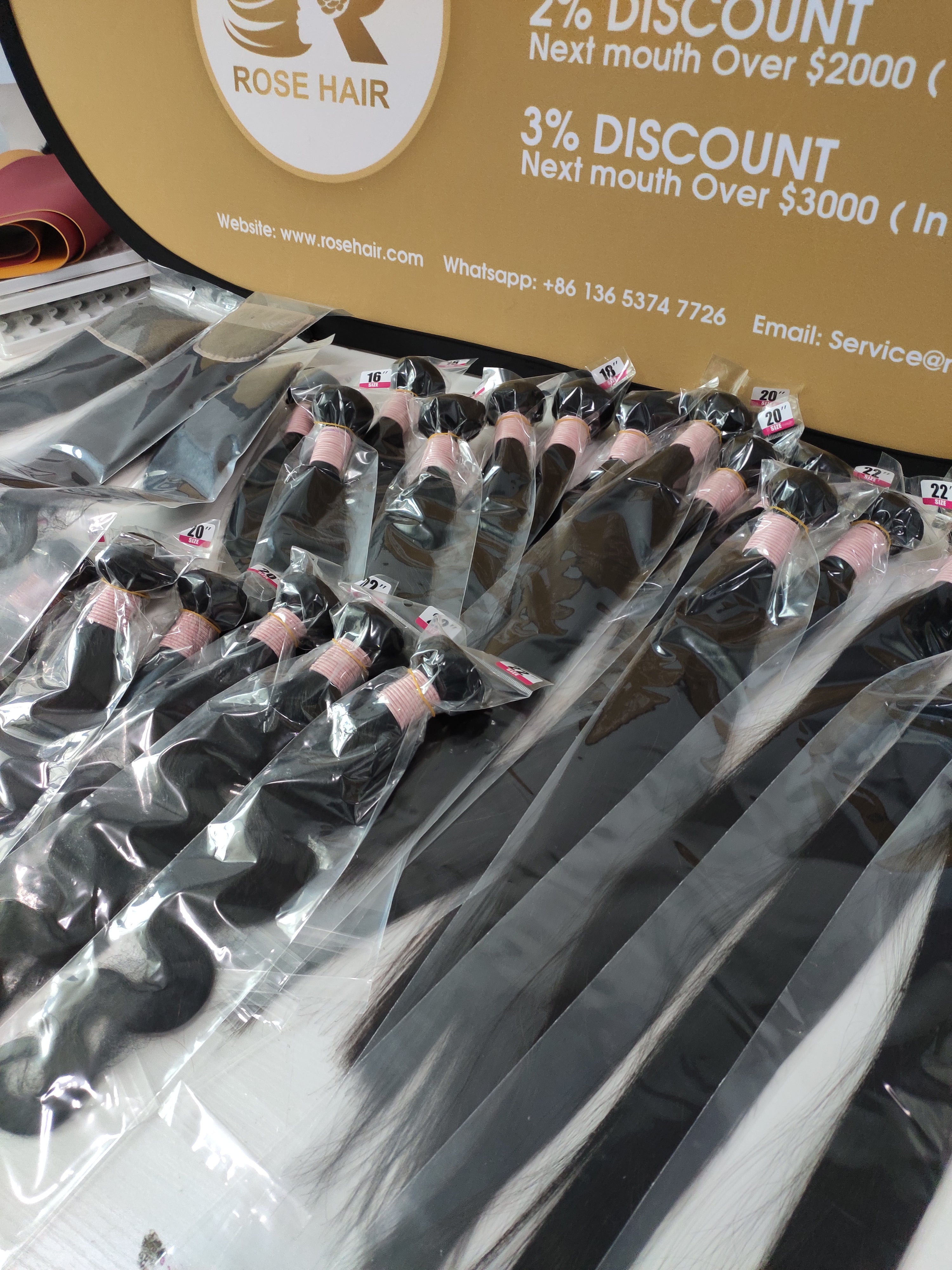 Wholesale Rosehair 10A/15A Grade 50 Bundles All Texture Brazilian Unprocessed Hair Deal - Rose Hair