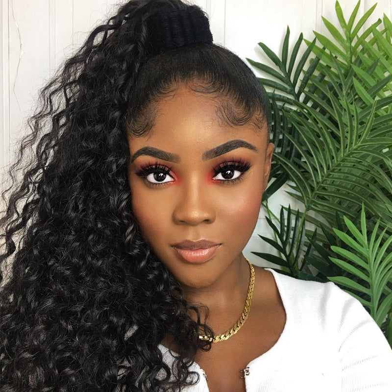 New Fashion RoseHair Human Hair Ponytail Extension Magic Paste Heat Resistant Best Brazilian Virgin Hair All Texture - Rose Hair