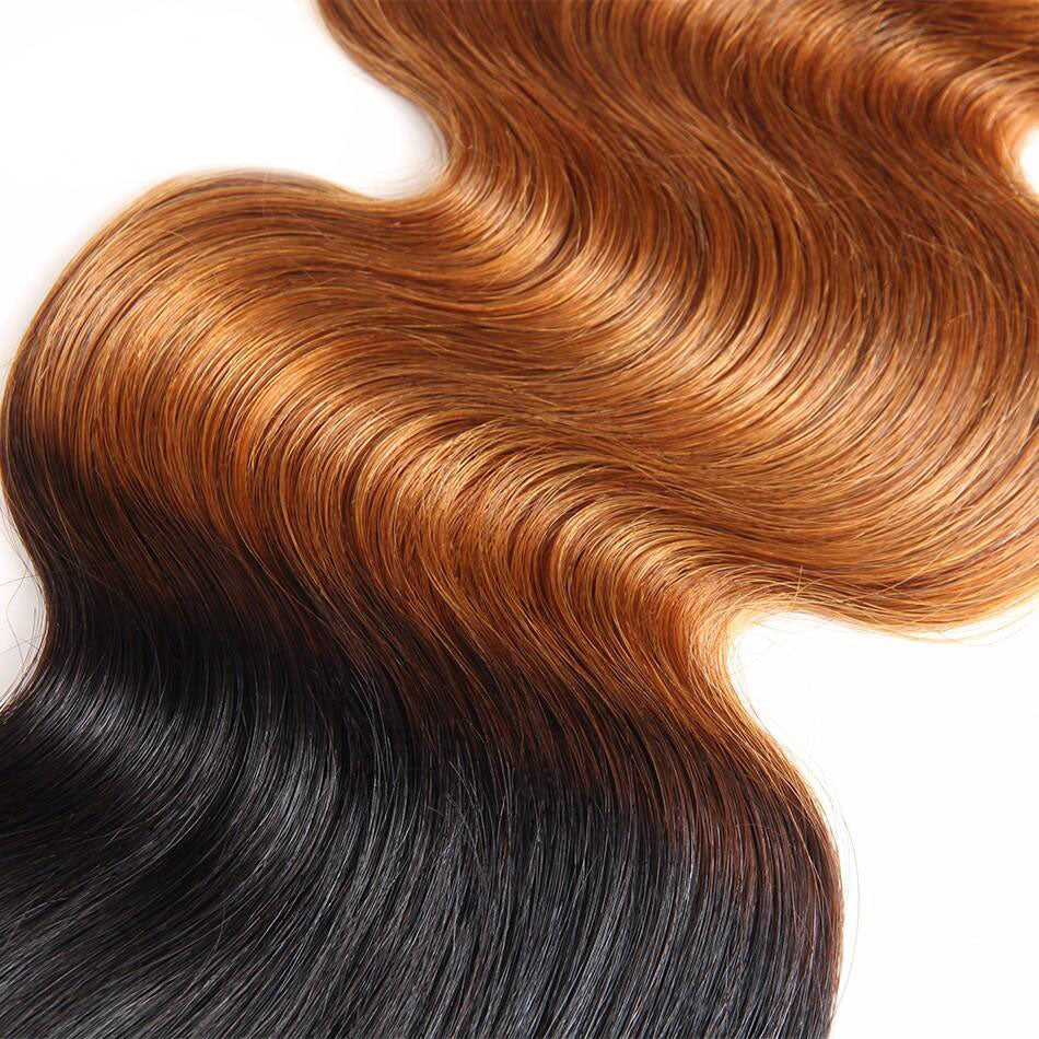 1PCS T1B/4/30 Color Brazilian Virgin 4x4 Lace Closure Free Part - Rose Hair