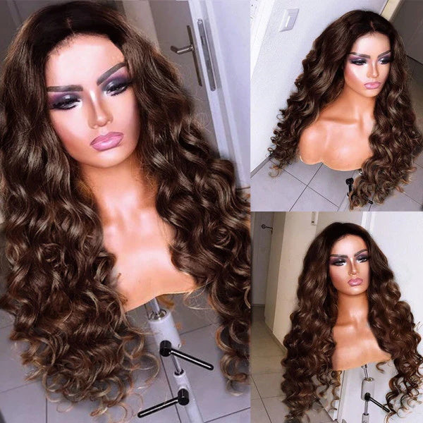 Chestnut Brown Loose Wave 6x6 HD Closure Lace Glueless Wig | Pre-plucked Fall Wig