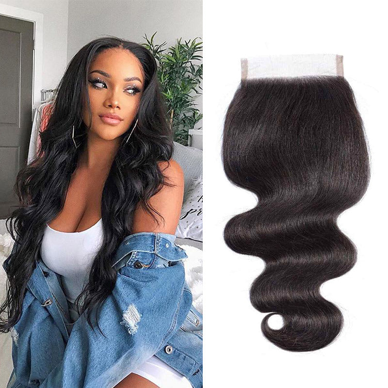 1PCS Brazilian Virgin 6x6 Body Wave Light Brown/transparent Lace Closure New Arrival - Rose Hair