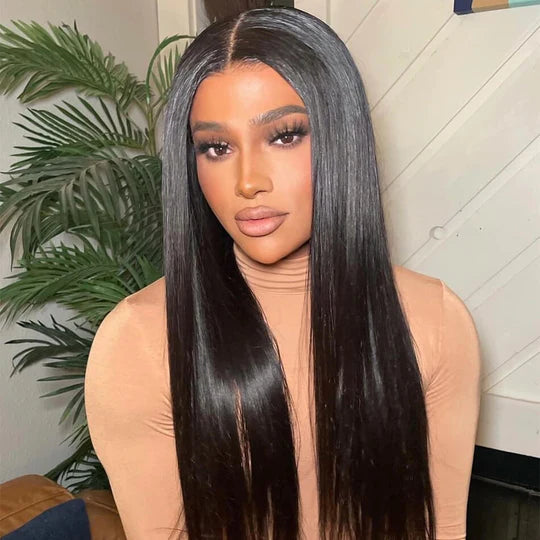 Brazilian Straight Hair 6x6 HD Undetectable Lace Closure Wig Pre Plucked