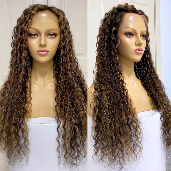Rose Hair Deep Wave Highlight Lace Front Wigs 16-26inches 180% Density