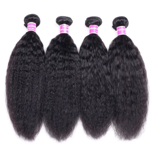 Rose Hair 10A Grade 4 Bundles Kinky Straight Brazilian Virgin Hair Bundles
