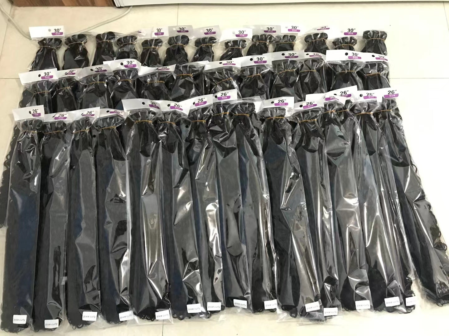 Wholesale Rosehair 10A/15A Grade 30 Bundles All Texture Brazilian Unprocessed Hair Deal - Rose Hair