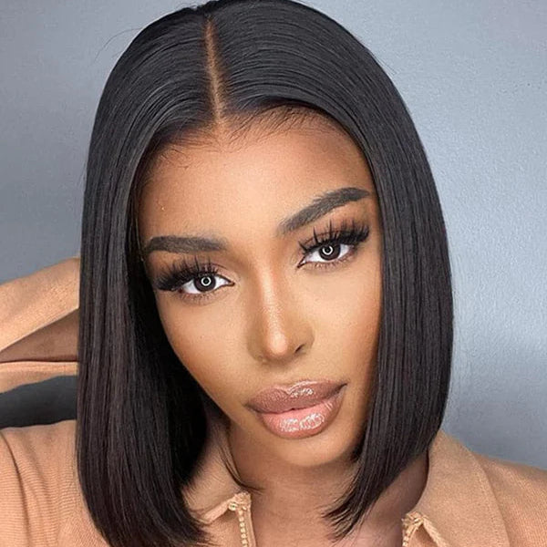 Rosehair Straight Glueless Bob Wig Pre Cut 6x5 HD Lace Wear Go Wig