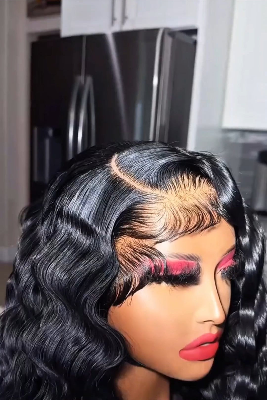 Rose Hair Love Curly Wave 13x6 HD Lace Wig Human Hair Wig 250% High Density