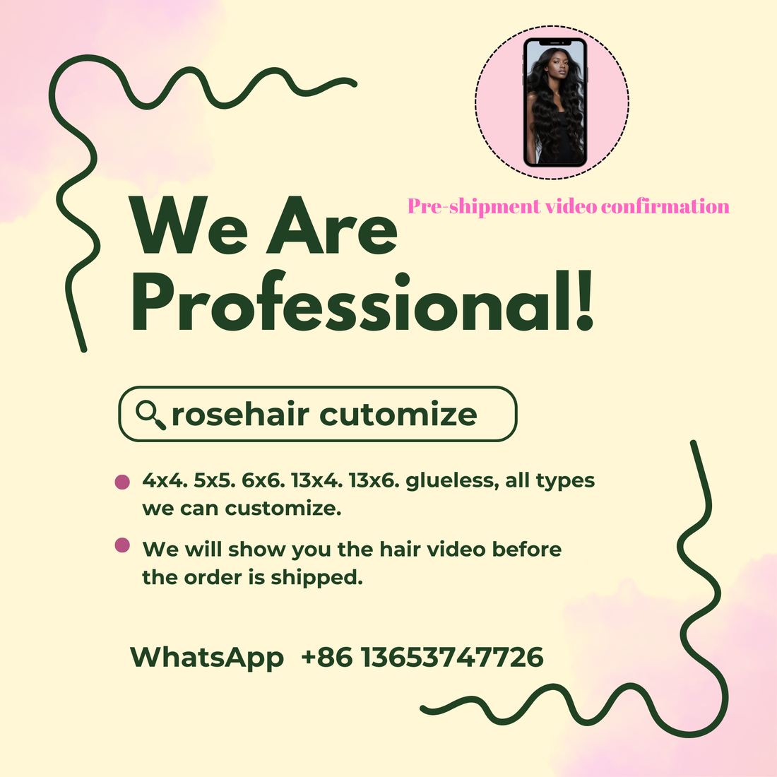 Rose Hair Custom Pink Deep Wave Hair 13x6 Lace Front Wig Human Hair For Black Women