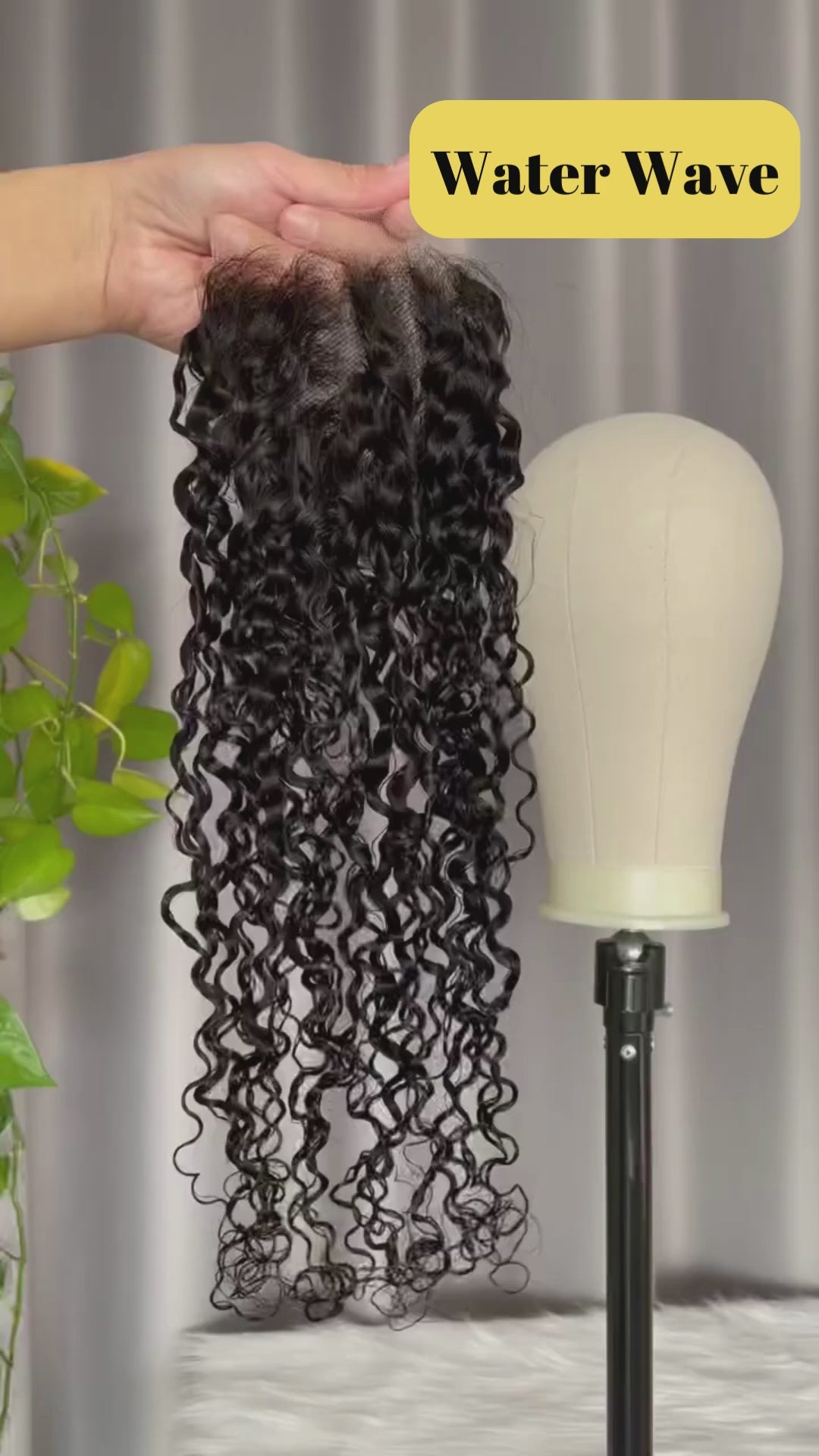 Rose Hair 1Pcs Water Wave 4x4 Lace Closure Brazilian Virgin Hair