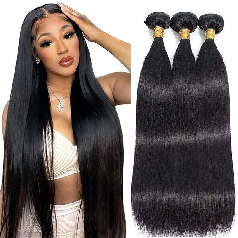 Rose Hair 15A Grade 3 Bundles Straight Hair Brazilian Virgin Hair Bundles