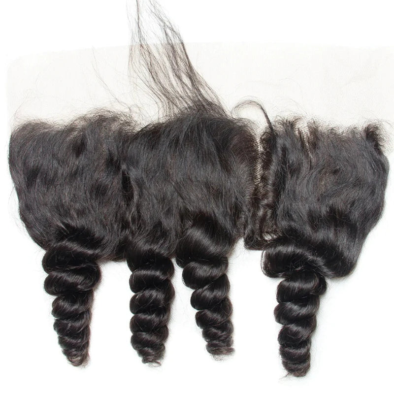 Rose Hair 1Pcs Loose Wave 13x4 Lace Frontal Brazilian Virgin Hair