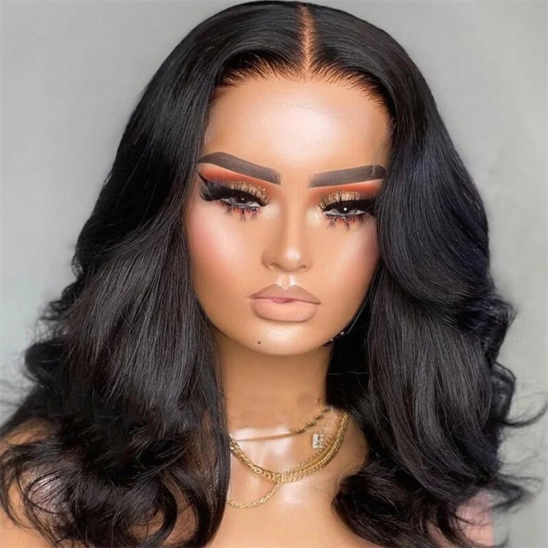 Rose Hair Body Wave 13x4 lace Front Bob Wig Human Hair Wig