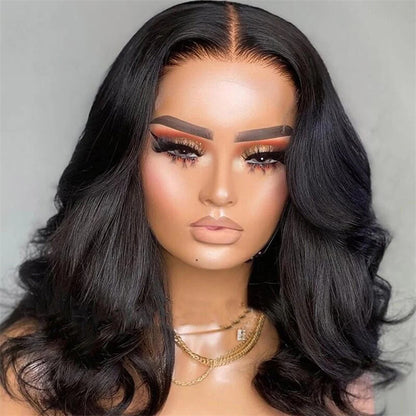 Rose Hair Body Wave 13x4 lace Front Bob Wig Human Hair Wig