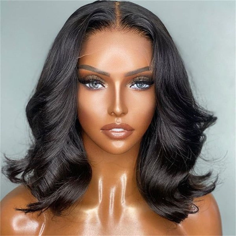 Rose Hair Body Wave 13x4 lace Front Bob Wig Human Hair Wig