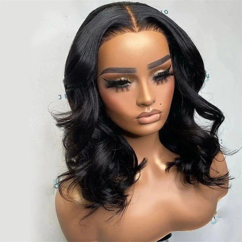 Rose Hair Body Wave 13x4 lace Front Bob Wig Human Hair Wig