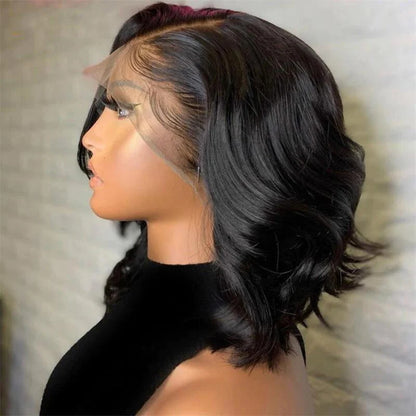 Rose Hair Body Wave 13x6 Lace Front Bob Wig Human Hair Wig