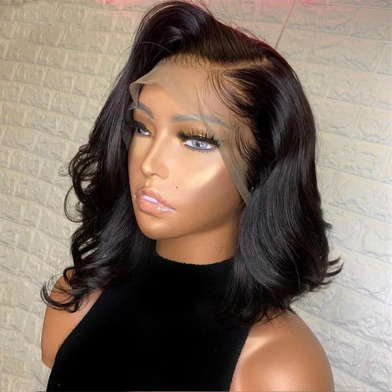 Rose Hair Body Wave 13x6 Lace Front Bob Wig Human Hair Wig