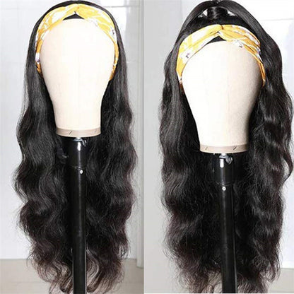 Rose Hair Body Wave Headband Wig Human Hair Wig