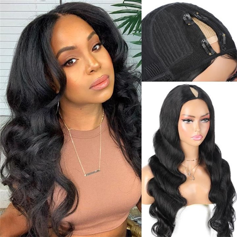 Rose Hair Body Wave V Part Wig Human Hair Wig