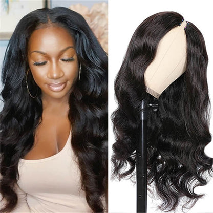 Rose Hair Body Wave V Part Wig Human Hair Wig