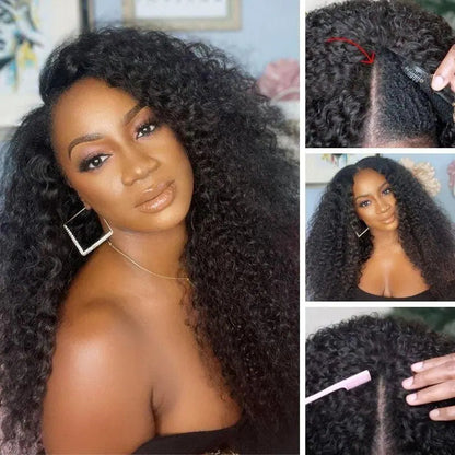 Rose Hair Deep Wave V Part Wig Human Hair Wig