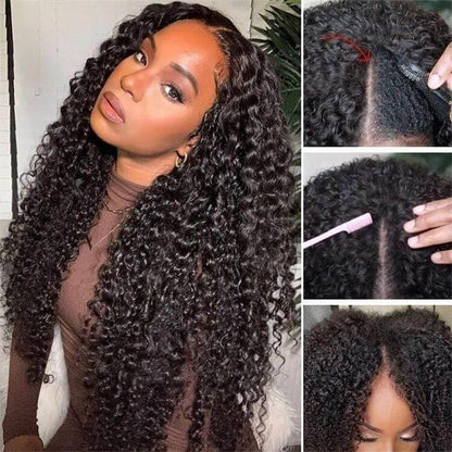 Rose Hair Deep Wave V Part Wig Human Hair Wig