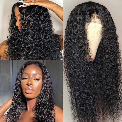 Rose Hair Jerry Curly 4x4 Lace Closure Wig Human Virgin Hair Wig