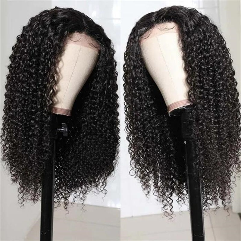 Rose Hair Jerry Curly 4x4 Lace Closure Wig Human Virgin Hair Wig